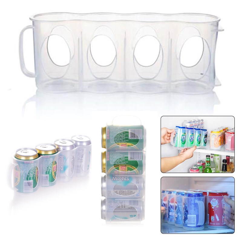 Refrigerator beverage storage box save space kitchen cans sorting case rack cola beer plastic finishing container YHJ121312