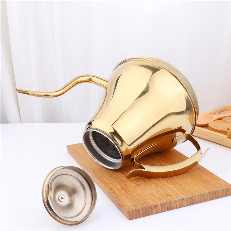 1.2/1.8L Stainless Steel Kettle Long Mouth Water Heater Tea Coffee Tableware for Home Office