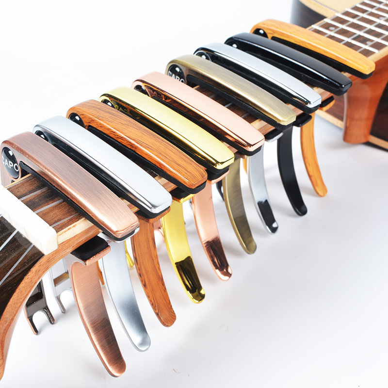 Metal guitar capo zinklegering til akustisk klassisk elektrisk guitar tuning klemme guitar streng pin puller capotraste guitarra