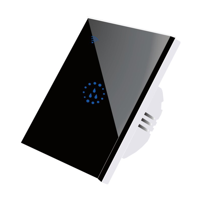 UK/EU Wifi Boiler Switch Smart Touch Panel Remote Control Voice Timer Water Heater Switches with Alexa Google Home: black