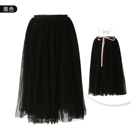 Classical Contemporary Dance Costumes Female Girls Long Skirt 540 Degrees Waist Modern Ballet Chiffon Practice Skirt: Black