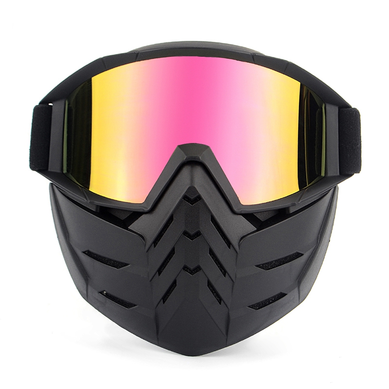 Ski Goggles Mask Adjustable Motor Cycling polarized UV400 Glasses Bike Goggles Sport Driving Sunglasses: colorful lenses