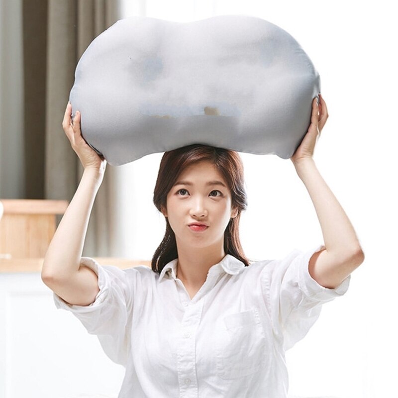 Oreiller à 3d coussins d'air en micro-billes pour le cou, soulagement de la pression et sommeil profond, housse de coussin lavable