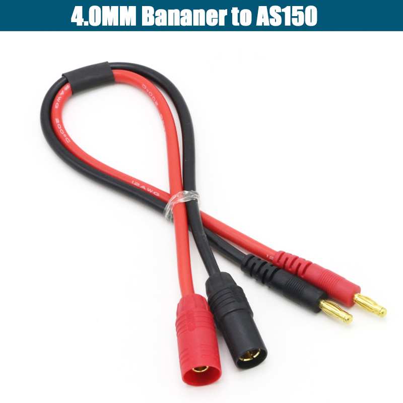 Linea di ricarica Imax B6 Spina a Banana da 4,0 mm a spina T EC3 EC5 XT30 XT60 XT90 MPX TRX come150 con cavo in silicone 30 cm per Rc Lipo Batte: Rosso