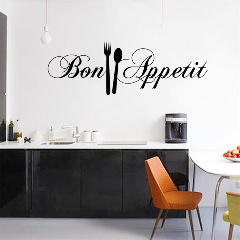 Large Kitchen Wall Sticker Cuisine Coffee Vinyl poster house Decoration Accessories Mural Decor Wallpaper wall stickers: B