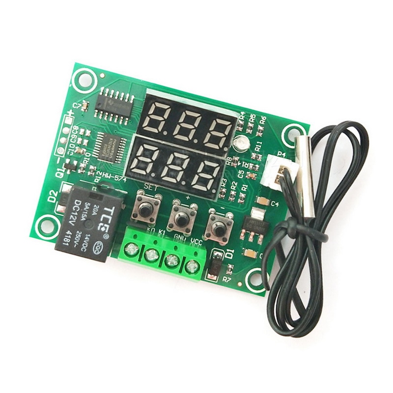 Dual LED Thermostat DC12V Mini Regulator Digital Temperature Controller For Incubator Temp Control Switch Plate XH-W1219