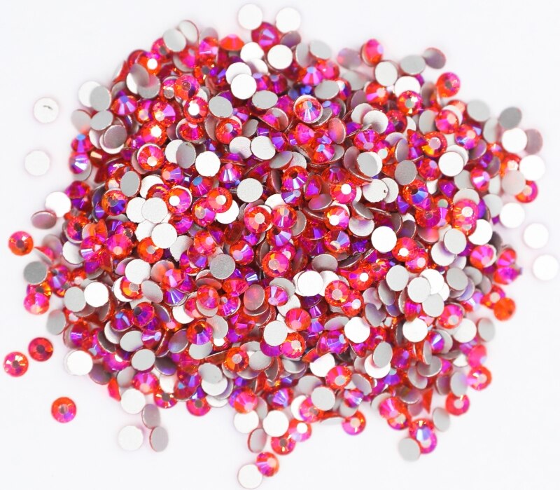 Hyacinth Ab SS3 ~ SS30 Niet Hotfix Strass Стразы Plaksteen Glas Stone Nail Rhinestones Diamant Voor Diy Nail Decorations