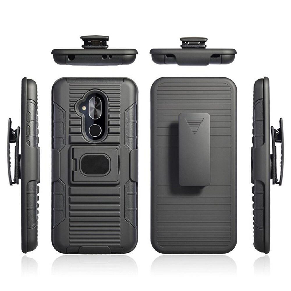 Heavy Duty Magnetic Ring Ständer Rüstung Fall Mit Swivel Gürtel Clip Holster Abdeckung Für Alcatel 7 Folio 6062 watt/ REVVL 2 Plus (T-Mobile)