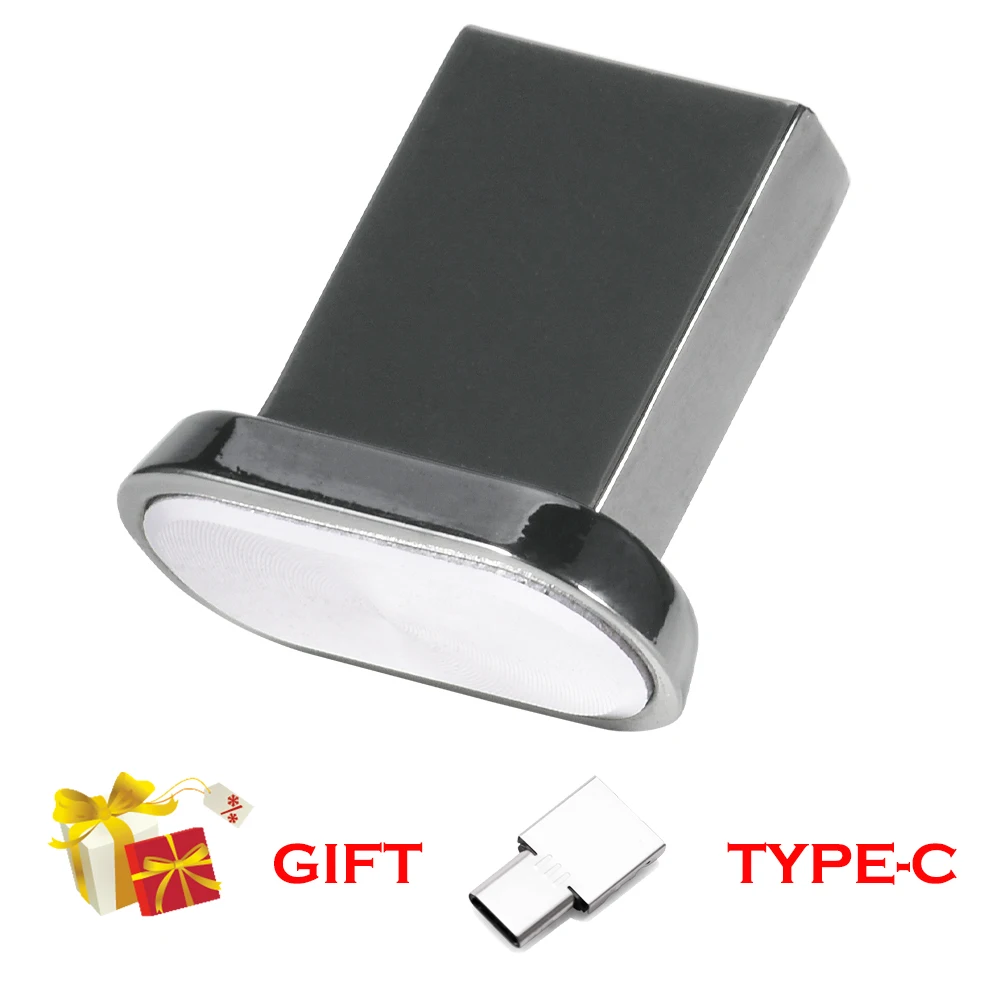 JASTER Super Mini USB Flash Drive 128GB Gratis TYPE-C Adapters Pen Drive 64GB 100% Echte Capaciteit Memory Stick 32GB Relatiegeschenk: WHITE / 32GB