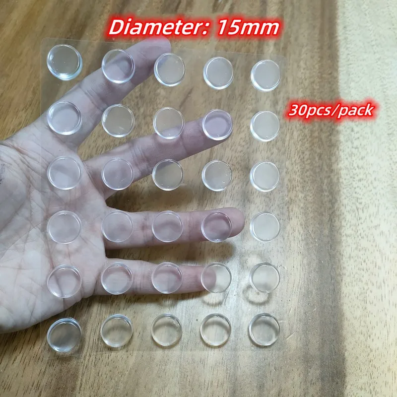 Transparante Zachte Siliconen Deurstopper Bumper Mute Stickers Wandbescherming Uitlaatdemper Deurstopper Meubels Anti-Crash Pad: Roze