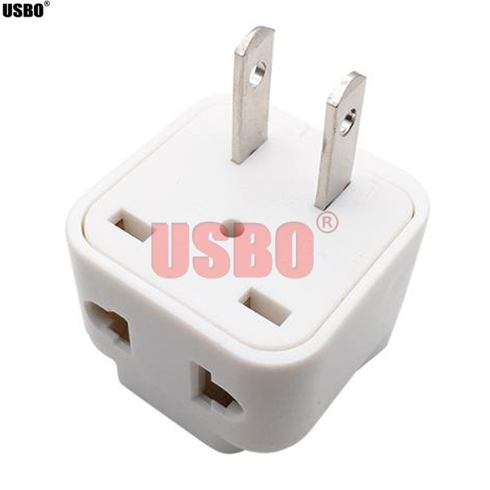 Black white 10A 250V 2-into-1 2 Pin USA Japan Thai... – Grandado