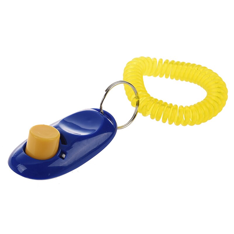 Pet Dog Puppy Training Clicker Met Pols Strappy (Blauw)