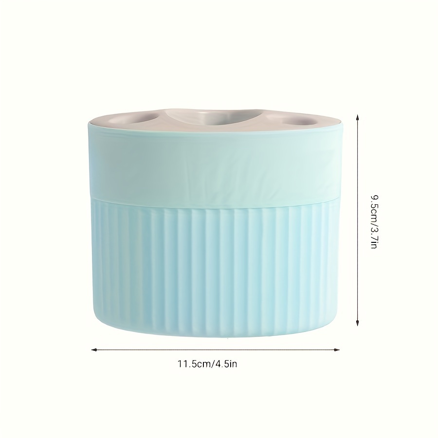 4 - Slot Toothbrush Holder with Drain Holes, ABS Plastic Freestanding Bathroom Organizer for Toothpaste, Home & Festival