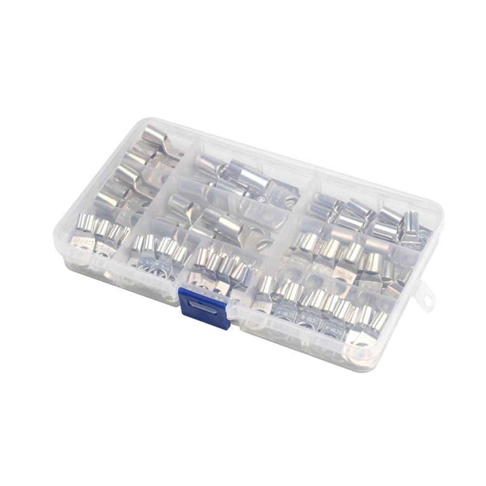 100Pcs Sc Blote Terminals Lug Vertind Koperen Buis Lug Ring Seal Batterij Draadconnectors Blote Kabel Gekrompen/Gesoldeerd terminal Kit