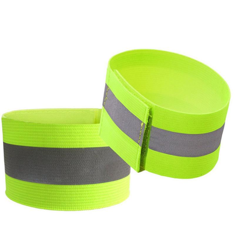 Reflektierende Bands Armbinde Armbinde Knöchel Bein Riemen Sicherheit Reflektor Band Riemen für Nacht Joggen gehen Radfahren: Grün