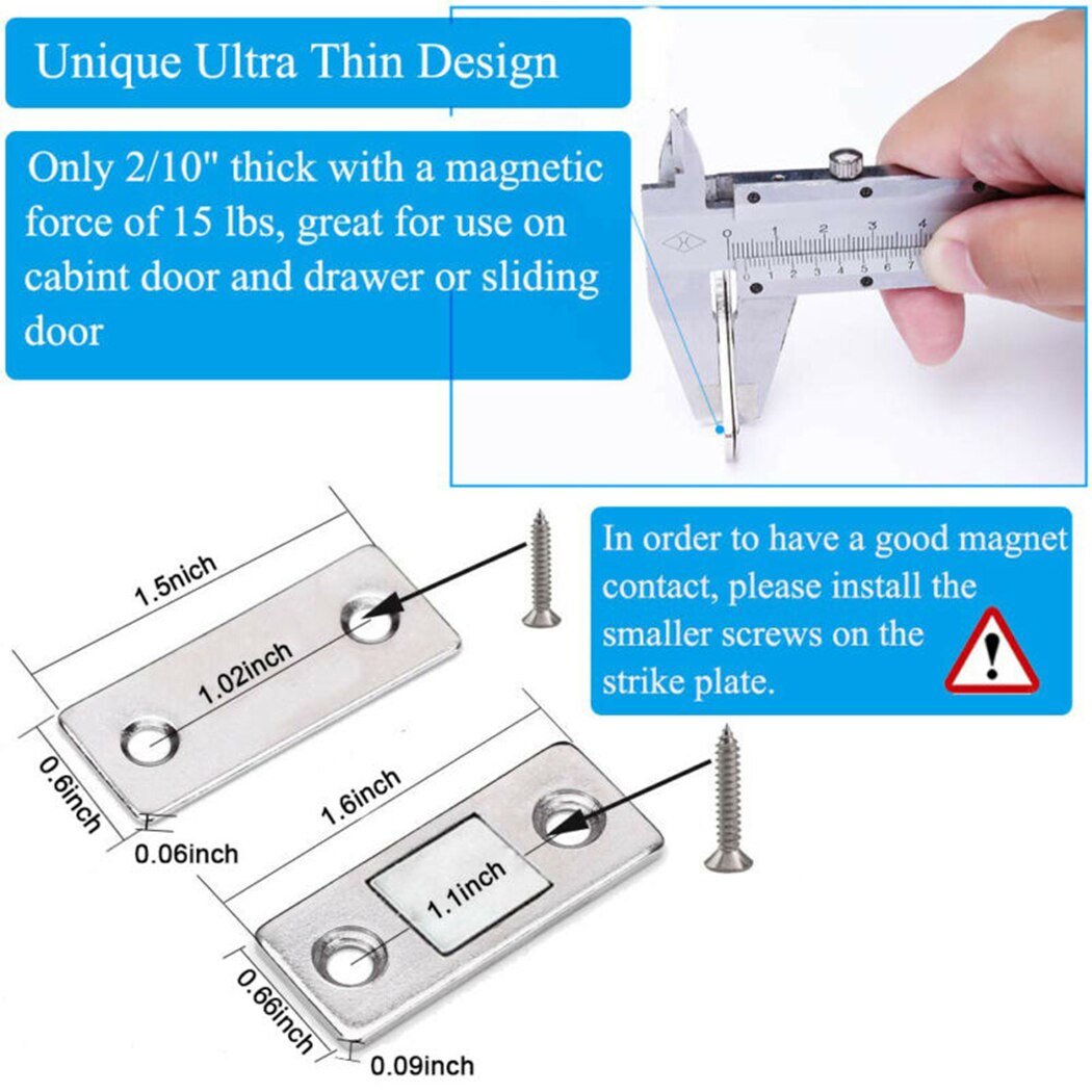 Tool Door Catch Closer Cupboard Home Invisible Latch For Door Stoppers
