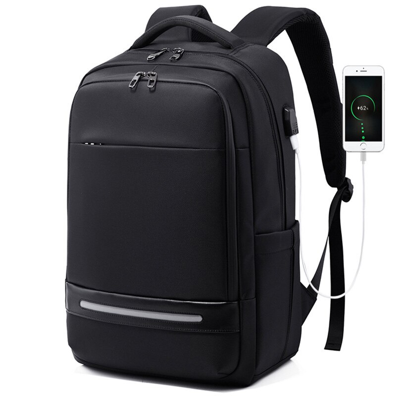 NANCY TINO Men's Backpack Oxford High Capacity Backpack with USB Port Accommodates 15.6in Business Laptop: Black