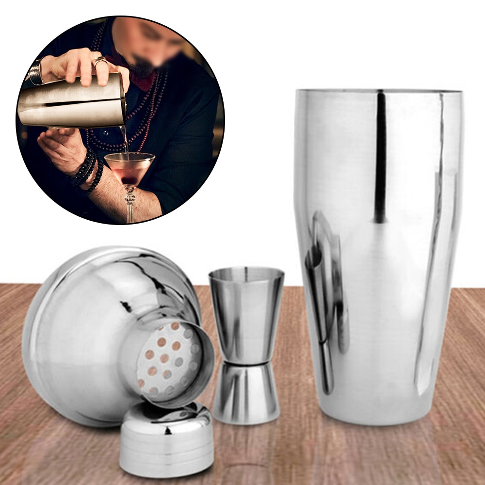 550ml Cocktail Shaker Set Drink Maker Mixer Martini Bartender Kit Bar Tool 20/410ml Measuring Jigger