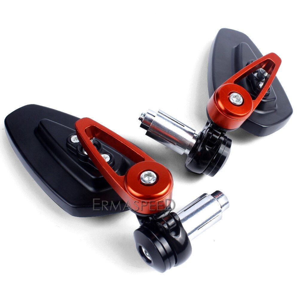 Espejos retrovisores CNC de 7/8 "y 22mm para motocicleta, cristal azul Universal, accesorios de espejo lateral para manillar de moto y Scooter