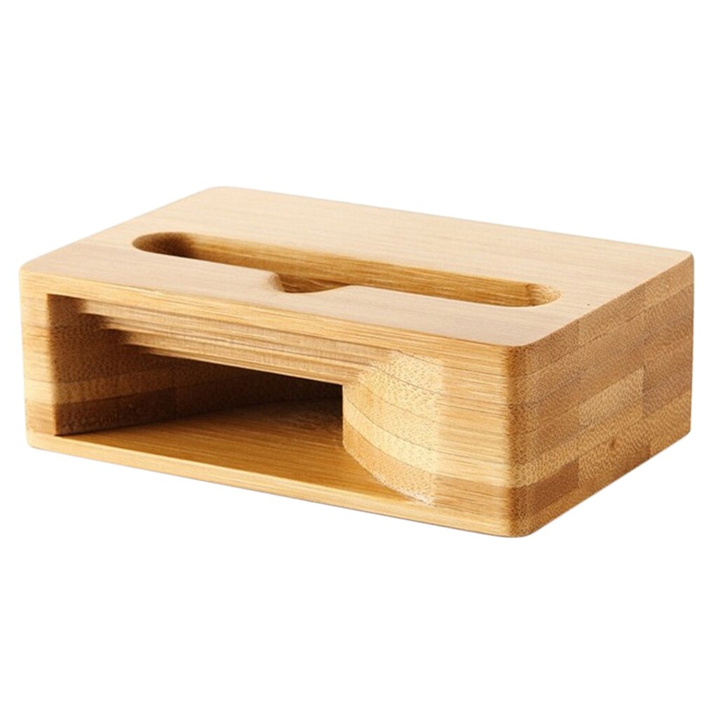 Suporte do telefone celular com amplificador de som de madeira de bambu doca do telefone suporte rack