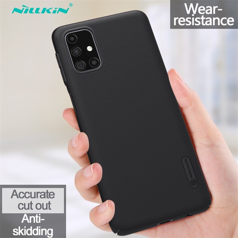 Nillkin pokrywa dla Samsung galaktyka M31s M51 przypadki matowe tarcza Obudowa matowy twardy PC telefon ochraniacz tylna pokrywa dla Samsung M51: For Samsung M31s / czarny