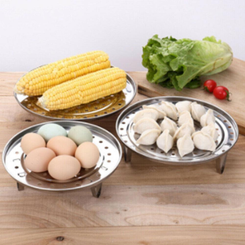 Steaming Dish Rack Multi-purpose Three-legged Steaming Cooking Steaming High-leg Stand Steamer Tray Steaming Rack Rack Roun V3U6