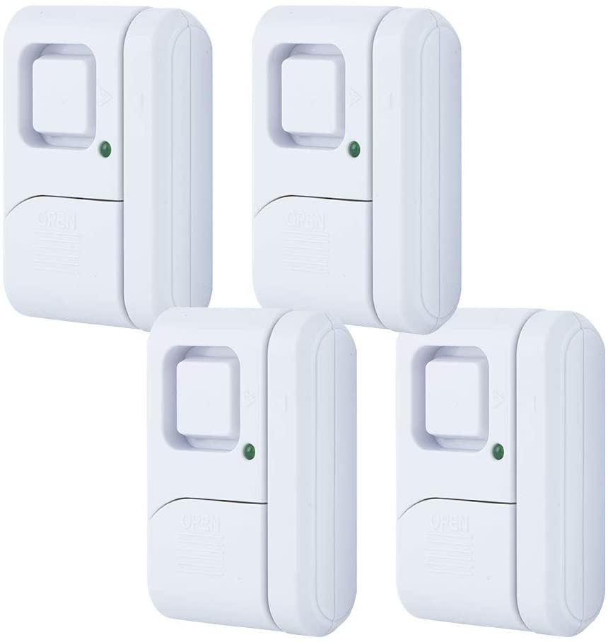 GE Personal Security Window/Door, 4Pack, DIY Protection, Burglar Alert, Wireless, Chime/Alarm, Easy Installation, Ideal for Home