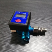 Air Pressure Regulator Gauge 1/4" Digital Spray Paint Air Flow Regulator Air Pressure Regulator Gauge