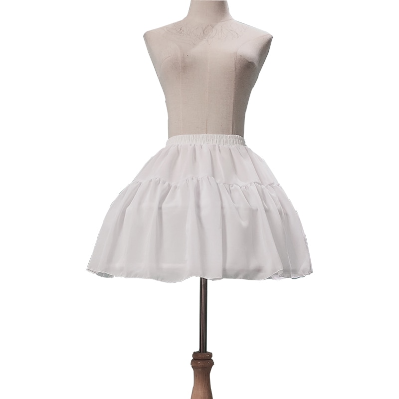 Ruffles Chiffon Underskirt Short DressPetticoat Tow Bones Lolita Petticoat Ballet Rockabilly Crinoline