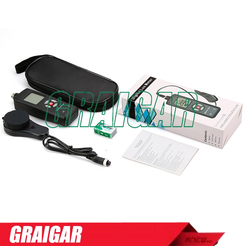 200,000 Lux Digital Meter Light Luxmeter Meters Luminometer Photometer Lux/FC TL-601