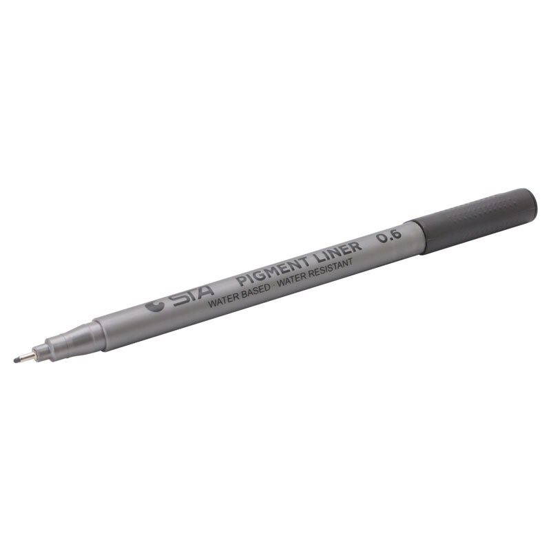 Brand and 1X Black Fine Line Pen Waterproof Writing Marker Sketching Art Pens 0.5mm: 0.6mm