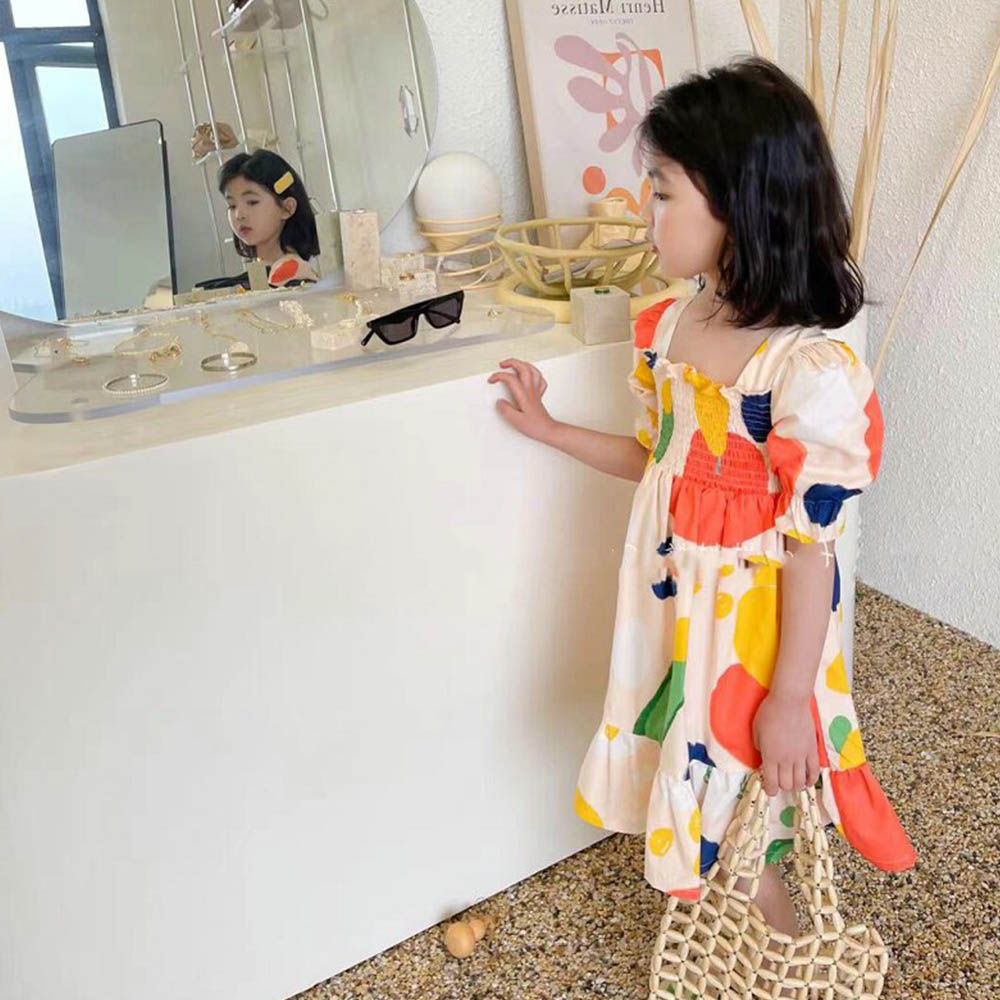 Bear Leader Casual Kids Meisjes Jurken 2022 Zomer Kleurrijke Prinses Jurken Kinderen Kleding Baby Casual Kleding Vestidos