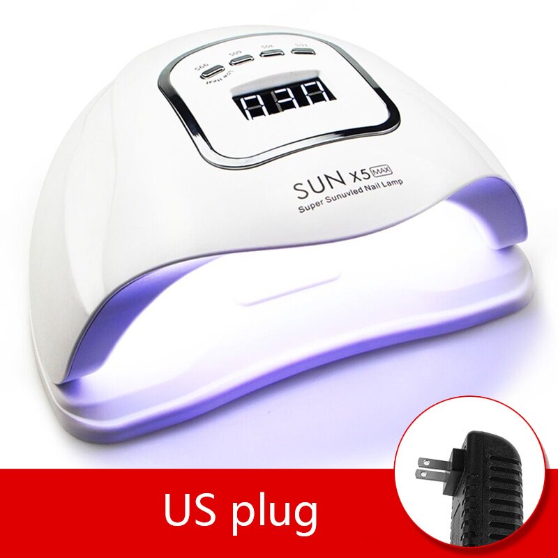 114W SUN X8 Max UV LED Nail Lamp Gel Nail Dryer With 57 Pcs Leds Manicure Machine Lamp For Drying Nails Polishing Nail Art Tools: X5 White US