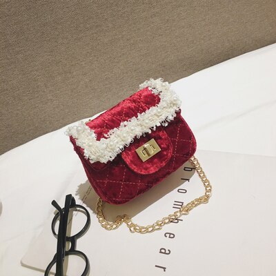 Bekasnoew Mode kinderen Handtassen Snoep Meisjes Boog Messenger Bags Kid Flap Schoudertassen: red