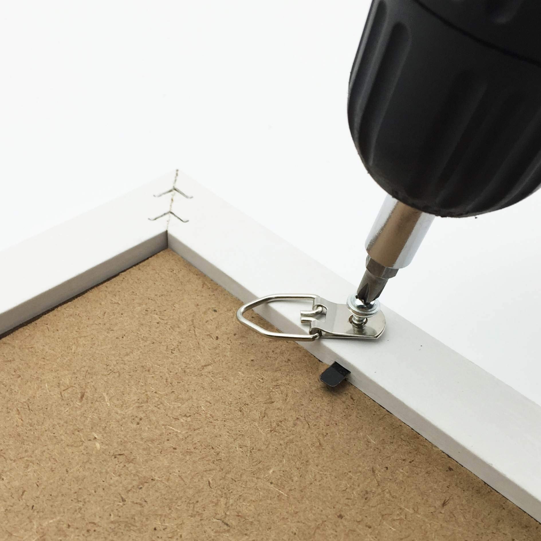 Kit de ganchos de anillo en D de dos formas, 60 piezas, perchas de doble agujero con tornillos, Premium, marco de obra de arte para fotos y pintura colgante