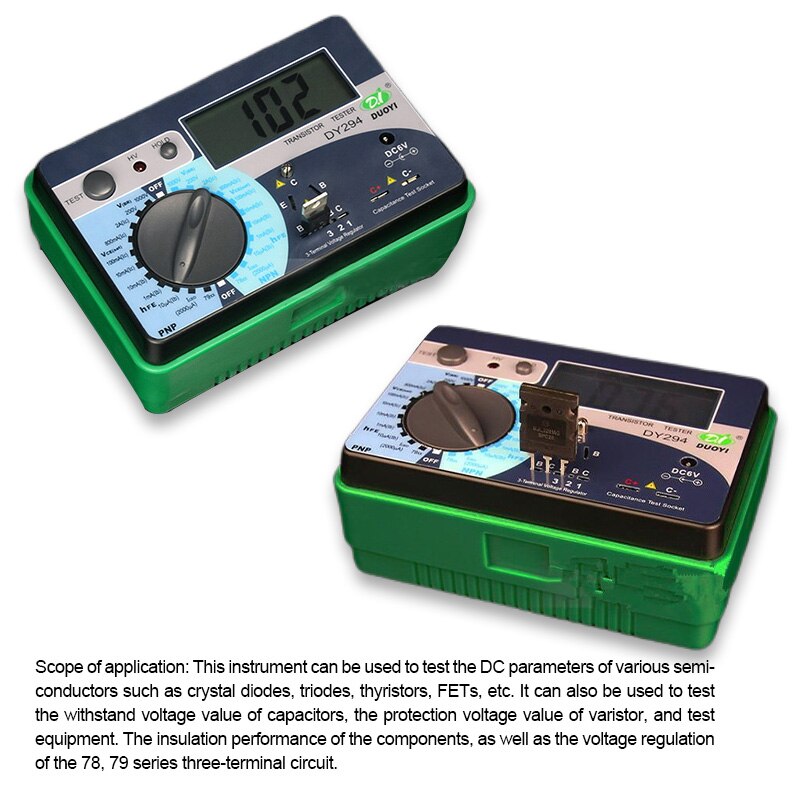 Duoyi  dy294 multifunktions digital transistor analysator testare halvledardiod triode omvänd ac likspänning kapacitans fet