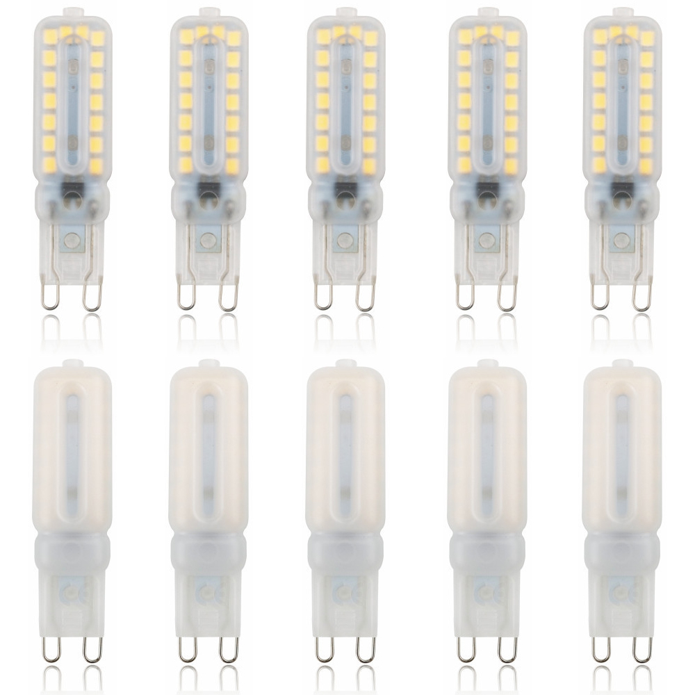 10 Uds. Bombillas LED G9 regulables luces 220V 110V focos 2835SMD Bombilla 3W 5W 7W reemplazar 30W 40W lámparas halógenas para el hogar dormitorio