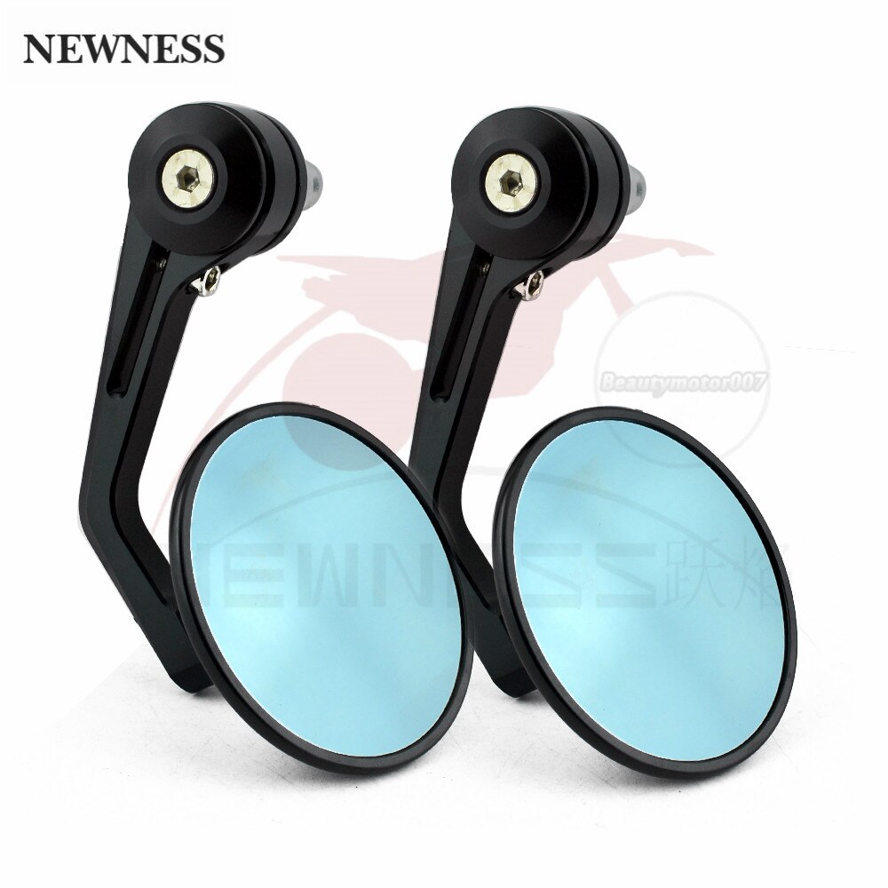 CNC 7/8" 22mm Universal Mirror Rearview Handle Bar End Mirrors Fit For Ducati Monster Aprilia Suzuki MV Agusta Cafe Racer