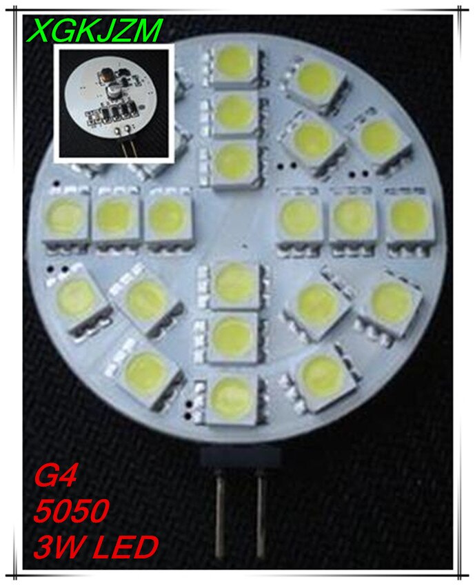 g4 24 stks 5050 led spaarlamp 12 v 3 w enkelzijdige disc 24 v 30 v pin kralen lamp