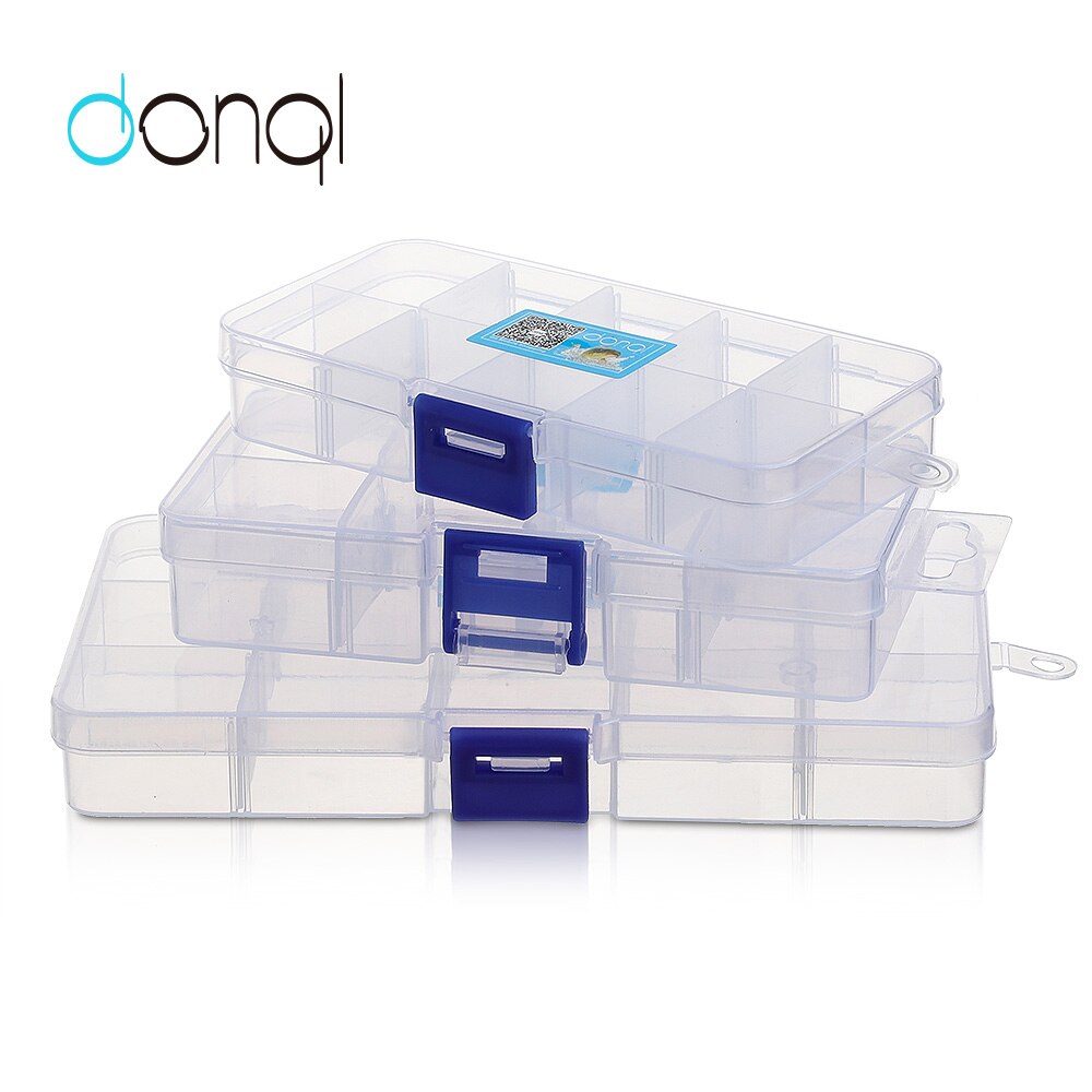 DONQL Lure Box for Fishing Baits Hooks Transparent Plastic Storage Box Carp Fishing Tackle Accessories Compartment Box