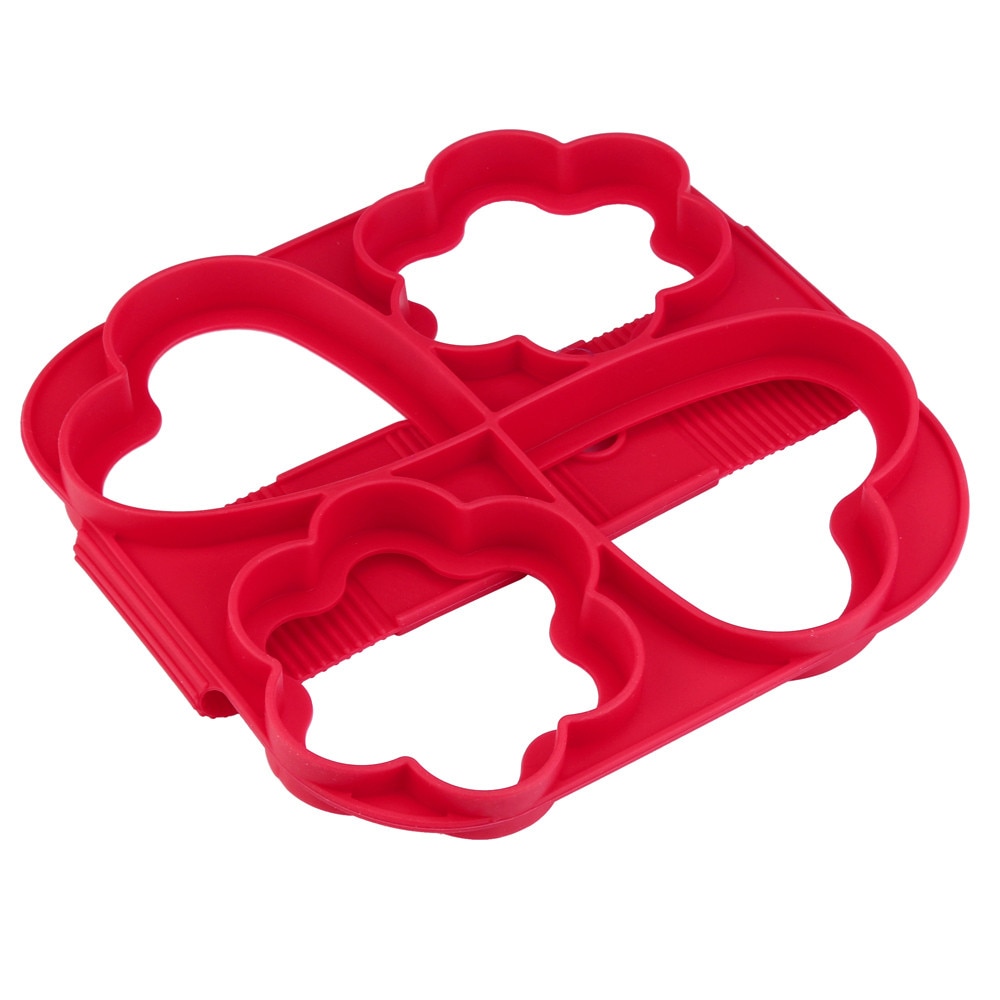 Máquina para hacer panqueques de 4 cavidades, forma rápida y fácil de hacer herramienta de cocción perfecta, molde de panqueque de silicona, herramientas de pastelería