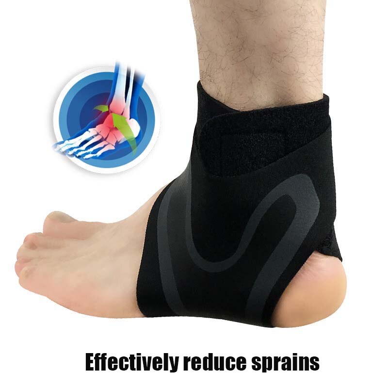 Renfort de soutien de cheville VEQKING, Bandage de pied de Protection d'ajustement libre d'élasticité, bande de garde de forme physique de Sport de prévention d'entorse