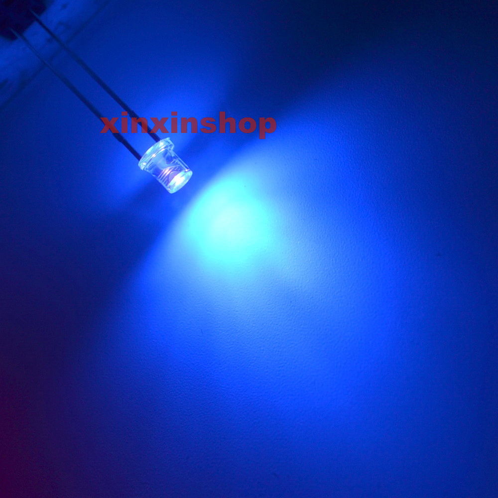 100pcs LED 3mm UV Purple Ultra Bright Flat top Diode 3.2~3.4v Led Head Wide Angle light emitting diodes lamp Bulb green product