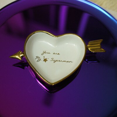 Cupidon doré flèche plat en forme de coeur/bijoux saint valentin assiette/décoration assiette à dessert 1 pc/lot: Superman