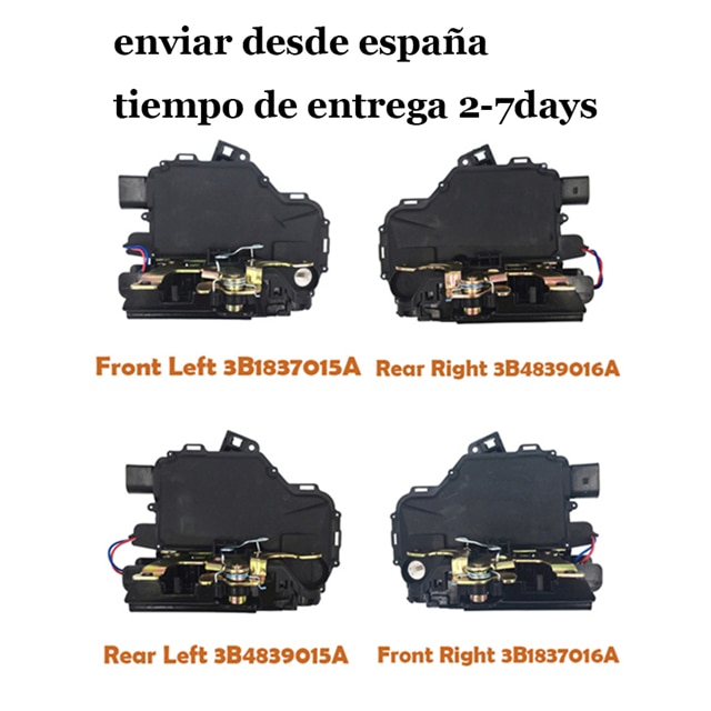 Actuadores de pestillo de cerradura de puerta, accesorio para Passat B5 Golf MK4 3B1837015A 3B1837016A 3B4839015A 3B4839016A,