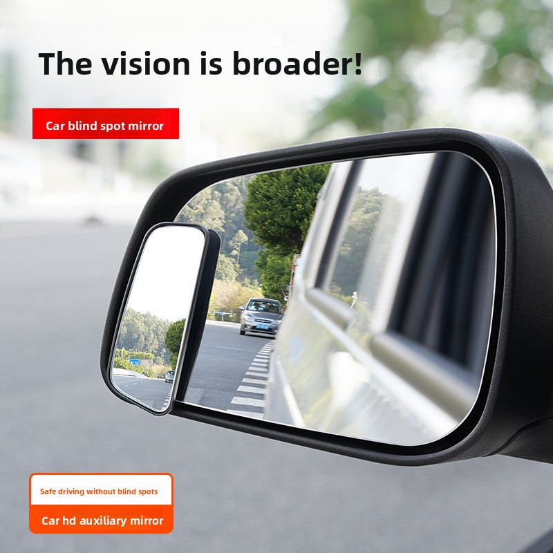 Espelho redondo pequeno refletor ultrafino de 360 graus no espelho reverso do carro