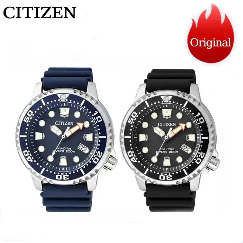 Citizen Men's Watch Luxury Brand Promaster Diver Series Eco-Drive Quartz WristwatchesThree-Pin Calendar Tape Watches