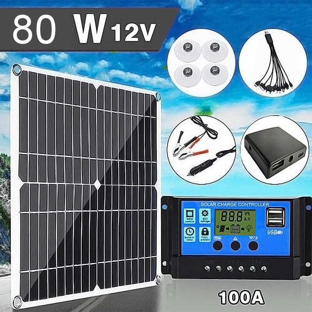 200 W Solar Panel Kit 12 V Battery Charger with 100 A Controller Caravan Boat