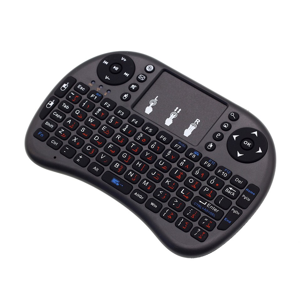 i8 Arabic English Version i8+ 2.4GHz Mini Wireless Keyboard Air Mouse TouchPad for Android TV Box / Mini PC / Laptop