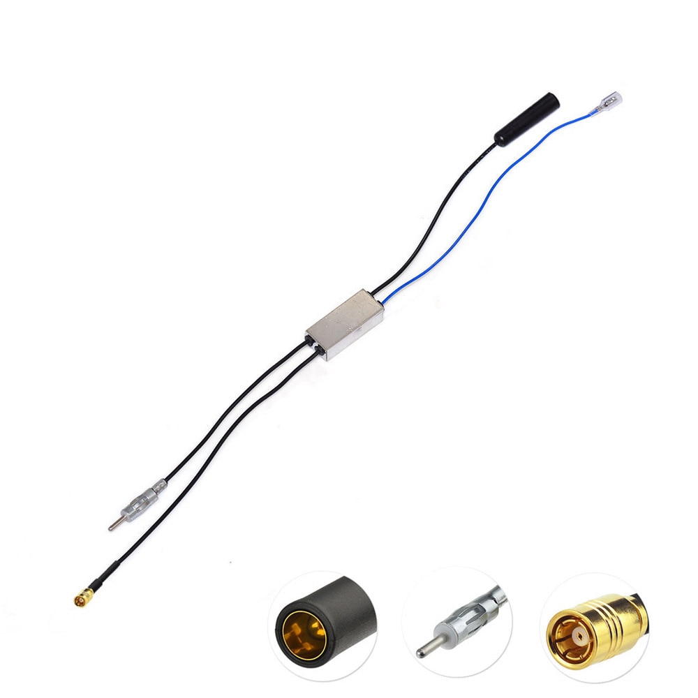 Eightwood Conversie FM/AM naar DAB/FM/AM Autoradio Antenne Versterker/Converter/Splitter en fakra DIN Antenne Adapter Kabel